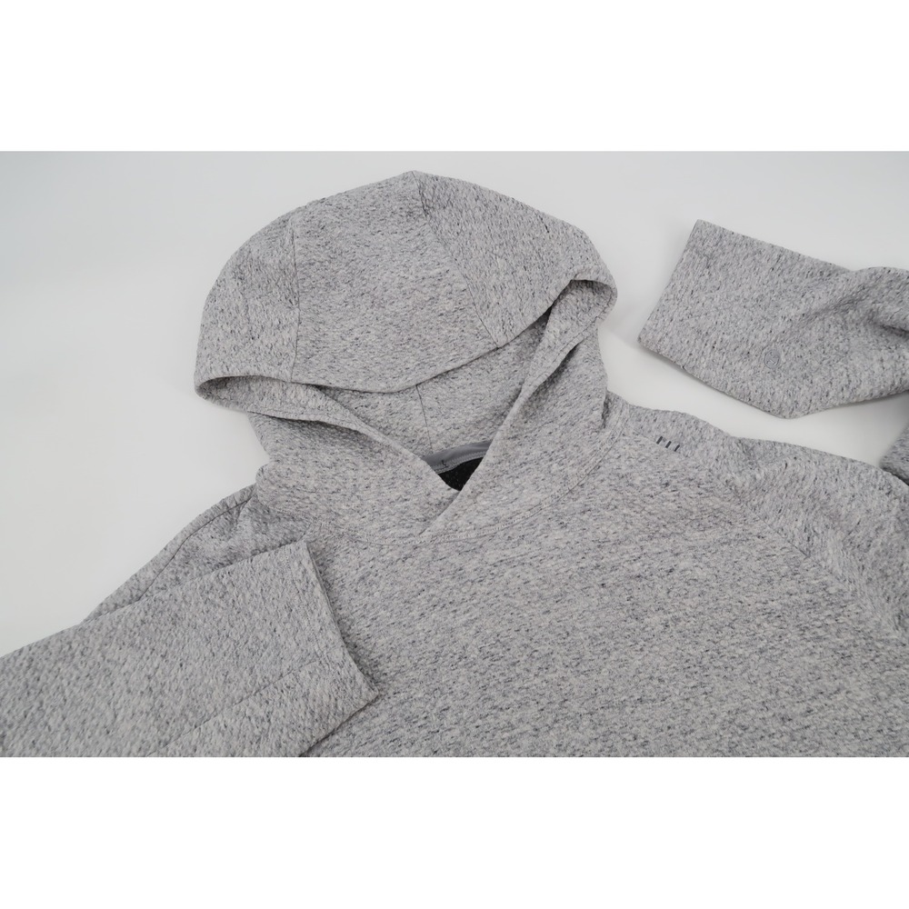 Lululemon At Ease Hoodie Mens XXL Heathered Melody Light Gray Textured Pullover